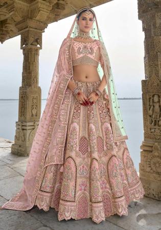 Picture of Magnificent Silk Rosy Brown Lehenga Choli