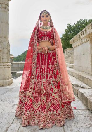 Picture of Wonderful Silk Crimson Lehenga Choli