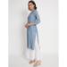 Picture of Cotton Light Steel Blue Readymade Salwar Kameez