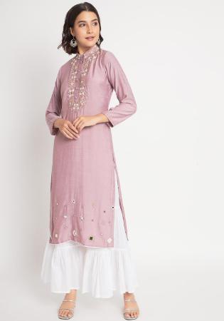 Picture of Well Formed Cotton Plum Readymade Salwar Kameez