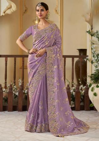 Picture of Amazing Chiffon Plum Saree