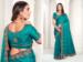 Picture of Lovely Satin Teal Saree