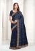 Picture of Enticing Satin Dark Slate Grey Saree