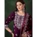 Picture of Marvelous Silk Plum Readymade Salwar Kameez