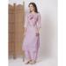 Picture of Fine Silk Plum Readymade Salwar Kameez