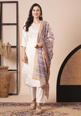 Picture of Ideal Silk Beige Readymade Salwar Kameez