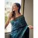 Picture of Pretty Chiffon & Silk Dark Slate Blue Saree