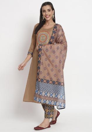 Picture of Magnificent Cotton Sienna Readymade Salwar Kameez