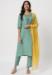 Picture of Cotton Dark Sea Green Readymade Salwar Kameez