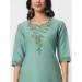 Picture of Cotton Dark Sea Green Readymade Salwar Kameez