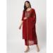 Picture of Shapely Cotton Fire Brick Readymade Salwar Kameez