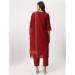 Picture of Shapely Cotton Fire Brick Readymade Salwar Kameez