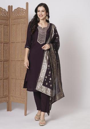 Picture of Beauteous Silk Dim Gray Readymade Salwar Kameez