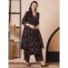 Picture of Lovely Cotton Black Readymade Salwar Kameez