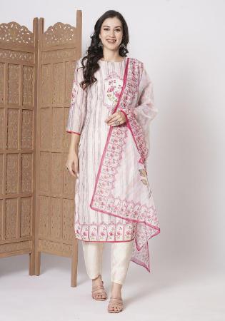 Picture of Ravishing Cotton White Readymade Salwar Kameez