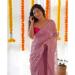 Picture of Good Looking Georgette & Satin Rosy Brown Saree