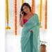 Picture of Superb Georgette & Satin Cadet Blue Saree