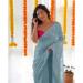 Picture of Alluring Georgette & Satin Slate Grey Saree