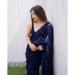 Picture of Delightful Net Midnight Blue Saree