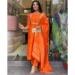 Picture of Charming Chiffon Chocolate Readymade Salwar Kameez