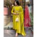 Picture of Nice Chiffon Golden Readymade Salwar Kameez