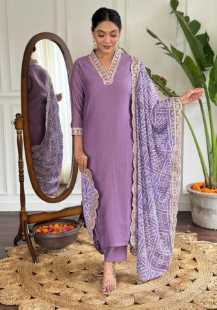 Picture of Grand Chiffon Violet Readymade Salwar Kameez