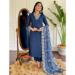 Picture of Chiffon Midnight Blue Readymade Salwar Kameez