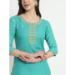 Picture of Cotton Medium Sea Green Readymade Salwar Kameez