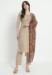 Picture of Delightful Cotton Tan Readymade Salwar Kameez