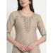 Picture of Delightful Cotton Tan Readymade Salwar Kameez