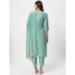 Picture of Cotton Dark Sea Green Readymade Salwar Kameez