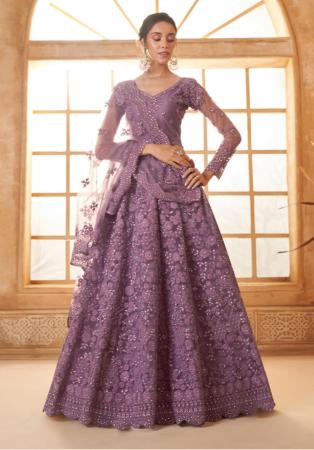 Picture of Radiant Net Plum Lehenga Choli