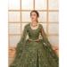 Picture of Gorgeous Net Dark Sea Green Lehenga Choli