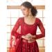 Picture of Splendid Net Fire Brick Lehenga Choli