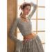 Picture of Superb Net Grey Lehenga Choli