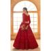 Picture of Appealing Net Fire Brick Lehenga Choli