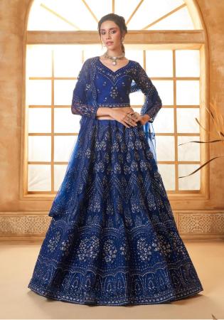 Picture of Amazing Net Dark Slate Grey Lehenga Choli