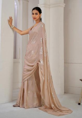 Picture of Nice Satin & Silk Rosy Brown Saree