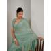 Picture of Good Looking Satin & Silk Dark Sea Green Saree