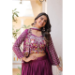 Picture of Statuesque Chiffon Purple Readymade Lehenga Choli