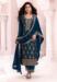 Picture of Beautiful Silk Navy Blue Straight Cut Salwar Kameez