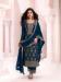 Picture of Beautiful Silk Navy Blue Straight Cut Salwar Kameez