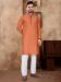 Picture of Charming Linen & Silk Dark Salmon Kurtas