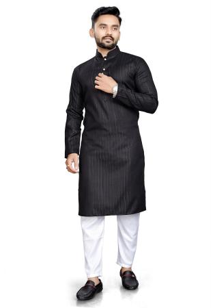 Picture of Nice Cotton Black Kurtas