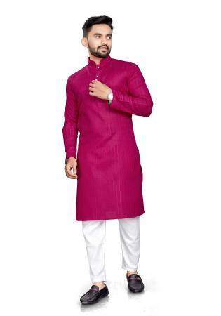 Picture of Fine Cotton Medium Violet Red Kurtas