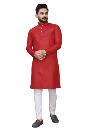 Picture of Beauteous Cotton Crimson Kurtas