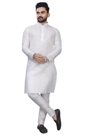 Picture of Sublime Cotton White Kurtas