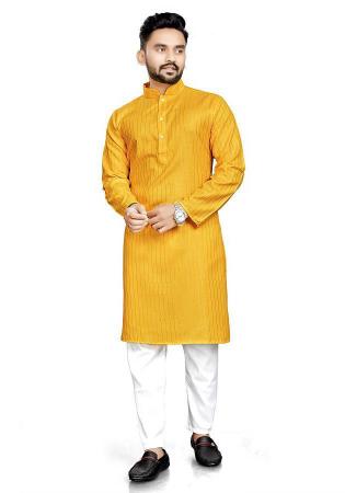 Picture of Graceful Cotton Orange Kurtas