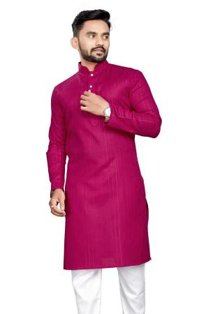 Picture of Delightful Cotton Medium Violet Red Kurtas