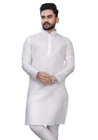 Picture of Pleasing Cotton White Kurtas